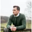 Massoti Lambswool Cable Crew Neck Jumper Forest L30 